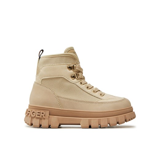 Trzewiki Tommy Hilfiger Lace-Up Bootie T3A5-33602-1698 M Beżowy ze sklepu eobuwie.pl w kategorii Buty zimowe dziecięce - zdjęcie 182095205