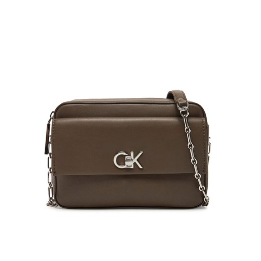 Torebka Calvin Klein Ck Pocket Camera Bag K60K613089 Brązowy ze sklepu eobuwie.pl w kategorii Kopertówki - zdjęcie 182095208