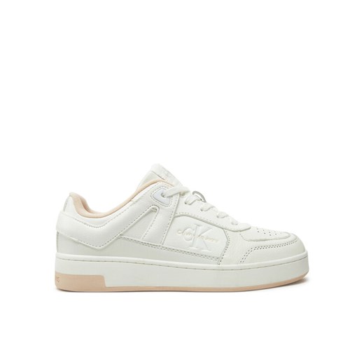 Sneakersy Calvin Klein Jeans Basket Cupsole Low Mix YW0YW01650 Biały ze sklepu eobuwie.pl w kategorii Buty sportowe damskie - zdjęcie 182095287