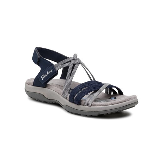 Sandały Skechers Takes Two 163112/NVY Granatowy ze sklepu eobuwie.pl w kategorii Sandały damskie - zdjęcie 182095327