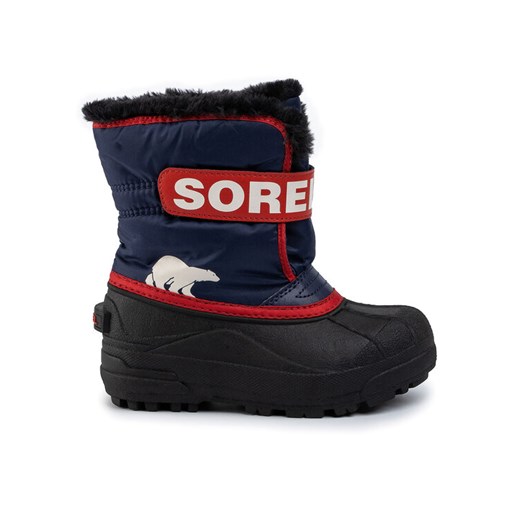 Śniegowce Sorel Childrens Snow Commander NC1960 Granatowy ze sklepu eobuwie.pl w kategorii Buty zimowe dziecięce - zdjęcie 182095417