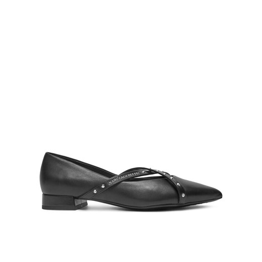 Baleriny KARL LAGERFELD Kerrie KL40155 Czarny ze sklepu eobuwie.pl w kategorii Balerinki - zdjęcie 182095616