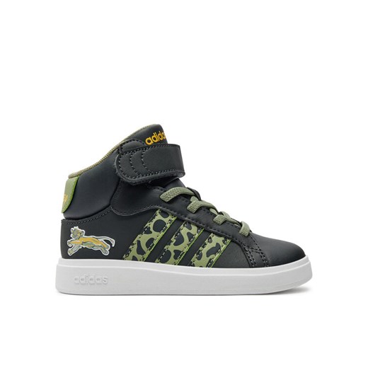Sneakersy adidas Grand Court Mid Lionking K IF4094 Czarny ze sklepu eobuwie.pl w kategorii Buty sportowe dziecięce - zdjęcie 182095859