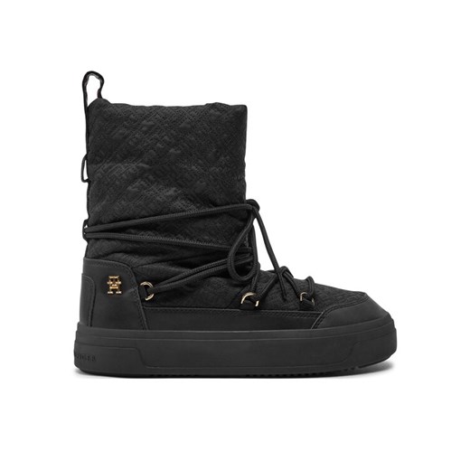 Śniegowce Tommy Hilfiger FW0FW08430 Czarny ze sklepu eobuwie.pl w kategorii Śniegowce damskie - zdjęcie 182095948