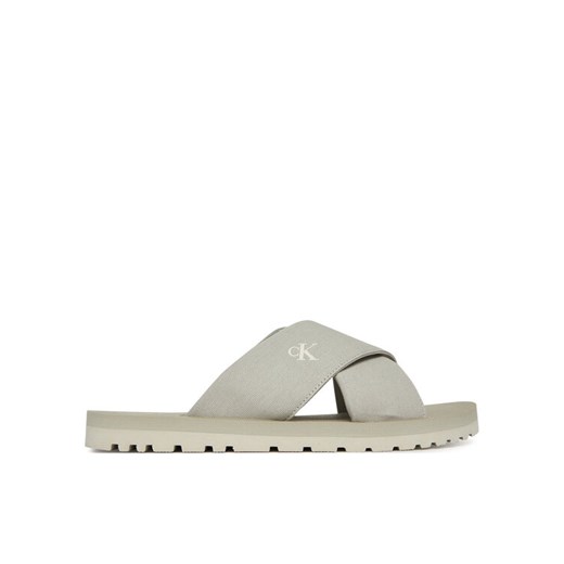Klapki Calvin Klein Jeans Cross Sandal Crxs Tx YM0YM01223 Szary ze sklepu eobuwie.pl w kategorii Klapki męskie - zdjęcie 182095989