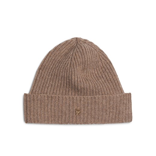 Czapka Tommy Hilfiger AW0AW16623 Beżowy ze sklepu eobuwie.pl w kategorii Czapki zimowe damskie - zdjęcie 182096138