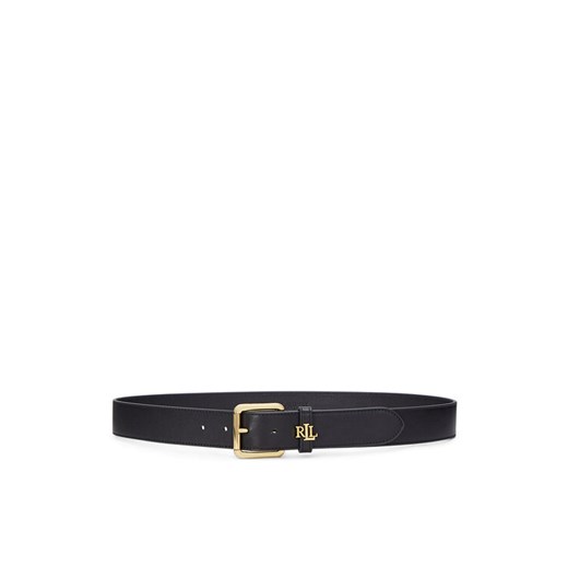 Pasek Damski LAUREN RALPH LAUREN Logo Keeper 412968765001 Czarny ze sklepu eobuwie.pl w kategorii Paski damskie - zdjęcie 182096385