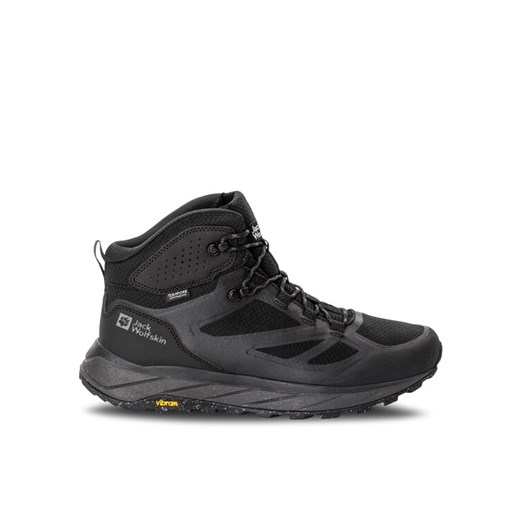 Trekkingi Jack Wolfskin Terraventure Texapore Mid M 4051521 Czarny ze sklepu eobuwie.pl w kategorii Buty trekkingowe męskie - zdjęcie 182096719
