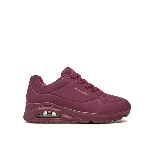 Sneakersy Skechers Uno Stand On Air 73690/PLUM Bordowy ze sklepu eobuwie.pl w kategorii Buty sportowe damskie - zdjęcie 182096796