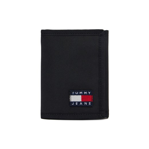 Mały Portfel Męski Tommy Jeans Tjm Ess Daily Nylon Tri Wallet AM0AM13269 Czarny ze sklepu eobuwie.pl w kategorii Portfele męskie - zdjęcie 182096995