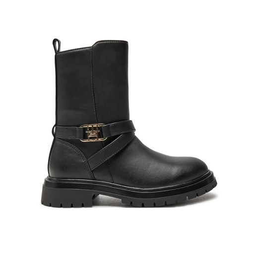 Botki Tommy Hilfiger T3A5-33574-1351 M Czarny ze sklepu eobuwie.pl w kategorii Buty zimowe dziecięce - zdjęcie 182097268