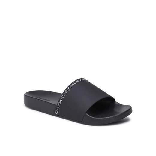 Klapki Calvin Klein Pool Slide Rubber HM0HM00981 Czarny ze sklepu eobuwie.pl w kategorii Klapki męskie - zdjęcie 182097316