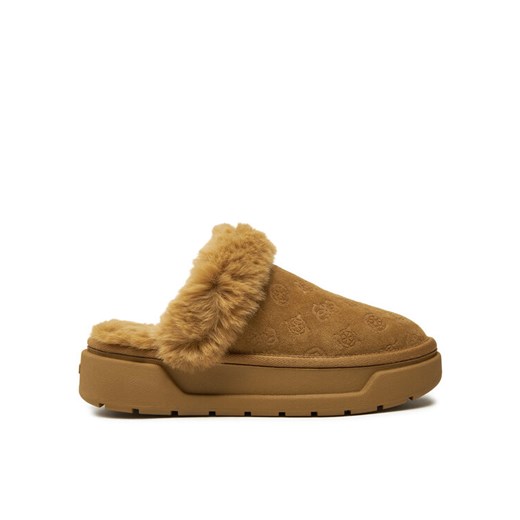 Kapcie Guess Unika3 FLFUK3 FAL06 Brązowy ze sklepu eobuwie.pl w kategorii Kapcie damskie - zdjęcie 182097647