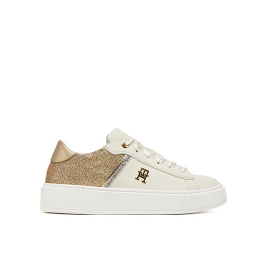 Sneakersy Tommy Hilfiger Low Cut Lace UP T4A9-33935-1281X024 Biały ze sklepu eobuwie.pl w kategorii Buty sportowe damskie - zdjęcie 182097989
