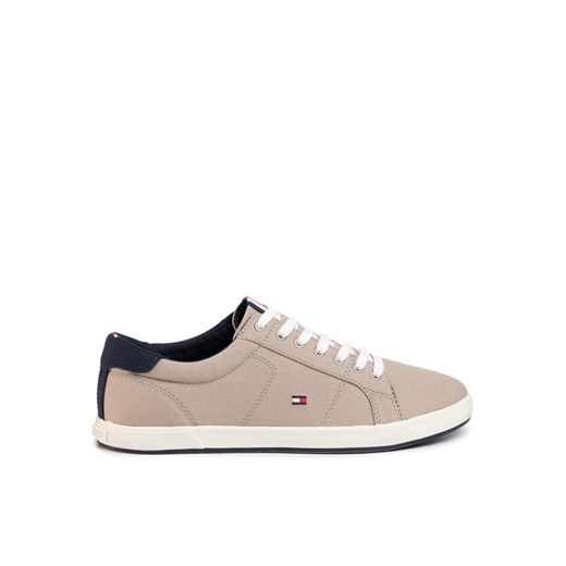 Tenisówki Tommy Hilfiger Iconic Long Lace Sneaker FM0FM01536AEP Beżowy ze sklepu eobuwie.pl w kategorii Trampki męskie - zdjęcie 182098275