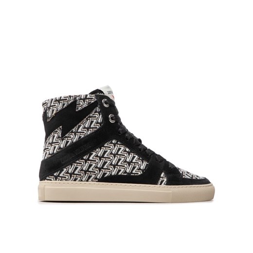 Sneakersy Zadig&Voltaire High Flash Mo SWSN00057 Czarny ze sklepu eobuwie.pl w kategorii Trampki damskie - zdjęcie 182098525