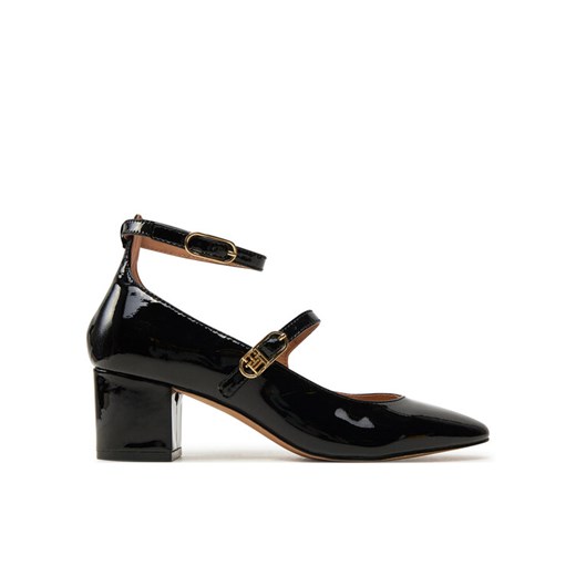 Czółenka Tommy Hilfiger Pump Double Strap Patent Leather FW0FW08566 Czarny ze sklepu eobuwie.pl w kategorii Czółenka - zdjęcie 182098586
