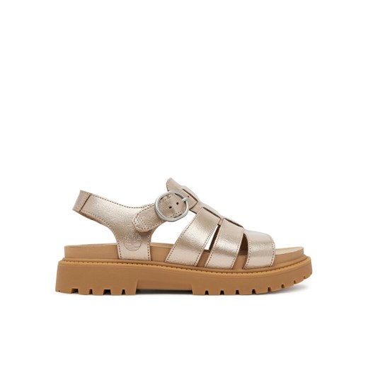 Sandały Timberland TB0A2Q1PN751 Złoty ze sklepu eobuwie.pl w kategorii Sandały damskie - zdjęcie 182098615
