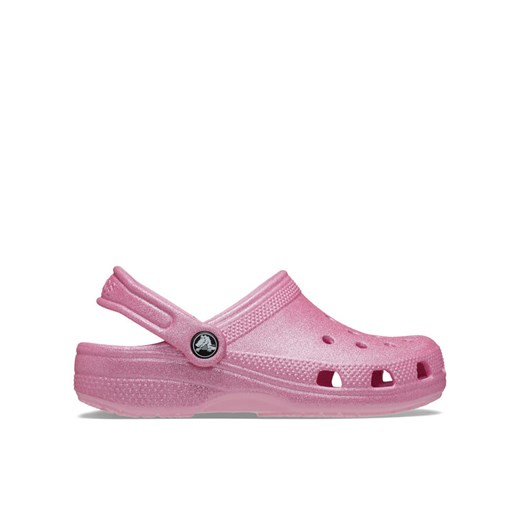 Klapki Crocs Classic Glitter Kids Clog T 206992 Różowy ze sklepu eobuwie.pl w kategorii Klapki dziecięce - zdjęcie 182098706