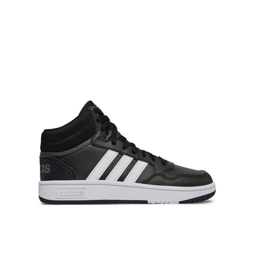 Sneakersy adidas Hoops 3.0 Mid K GW0402 Czarny ze sklepu eobuwie.pl w kategorii Buty sportowe dziecięce - zdjęcie 182098857