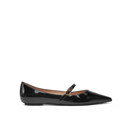 Półbuty Stuart Weitzman Emilia Mary Jane Fla SH288 Czarny ze sklepu eobuwie.pl w kategorii Balerinki - zdjęcie 182099208