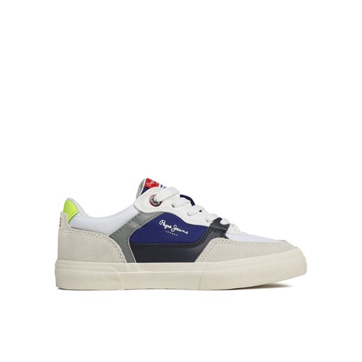Sneakersy Pepe Jeans Kenton Master Combi B PBS30548 Biały ze sklepu eobuwie.pl w kategorii Buty sportowe dziecięce - zdjęcie 182099235