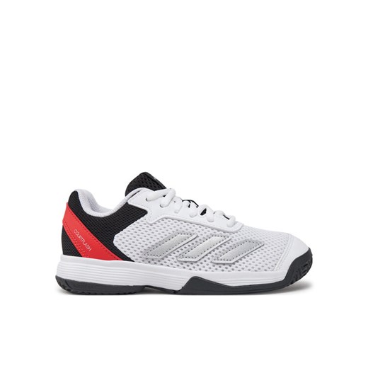 Buty do tenisa adidas Courtflash JI2447 Biały ze sklepu eobuwie.pl w kategorii Buty sportowe dziecięce - zdjęcie 182099607