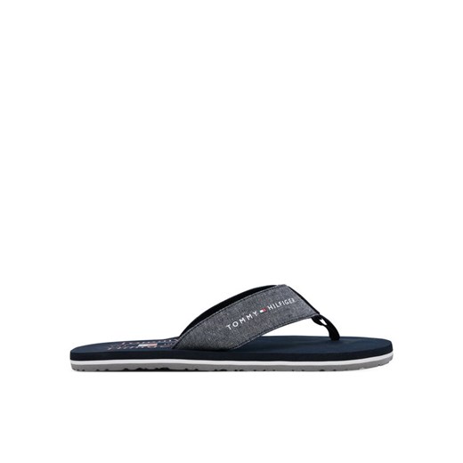 Japonki Tommy Hilfiger Chambray Beach Sandal FM0FM05570 Granatowy ze sklepu eobuwie.pl w kategorii Klapki męskie - zdjęcie 182099609