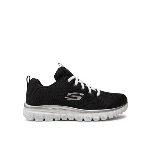 Sneakersy Skechers Get Connected 12615/BKW Czarny ze sklepu eobuwie.pl w kategorii Buty sportowe damskie - zdjęcie 182099779