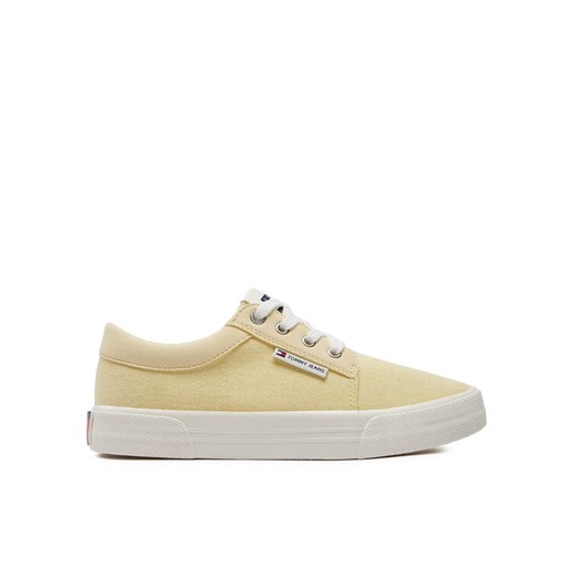 Tenisówki Tommy Jeans Tjw Vulc Skate Derby EN0EN02494 Żółty ze sklepu eobuwie.pl w kategorii Trampki damskie - zdjęcie 182099785