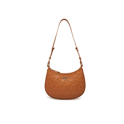 Torebka PINKO Half Moon Mini Fl PE 25 PLTT 102790 A1YB Brązowy ze sklepu eobuwie.pl w kategorii Torebki damskie - zdjęcie 182099836