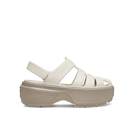 Sandały Crocs Stomp Fisherman Sandal 209938 Szary ze sklepu eobuwie.pl w kategorii Sandały damskie - zdjęcie 182099858