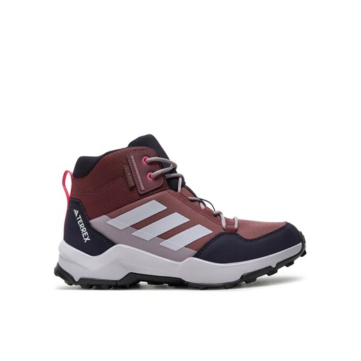 Trekkingi adidas Terrex Ax4r Mid Rain.Rdy IF6519 Brązowy ze sklepu eobuwie.pl w kategorii Buty trekkingowe dziecięce - zdjęcie 182099859