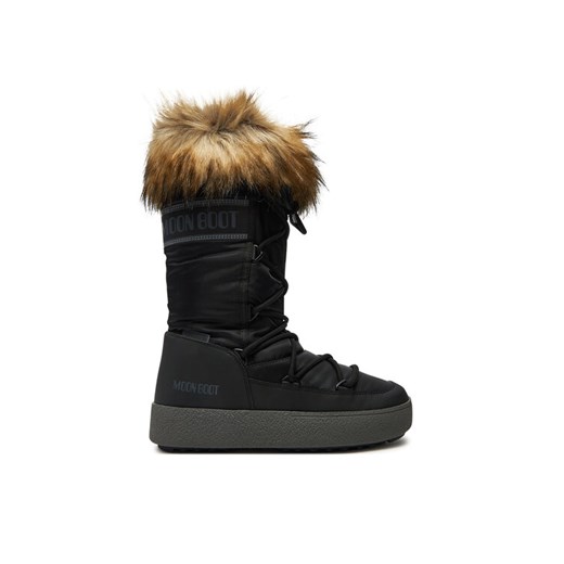 Śniegowce Moon Boot Ltrack Monaco Wp 80D2450190 Czarny ze sklepu eobuwie.pl w kategorii Śniegowce damskie - zdjęcie 182099975