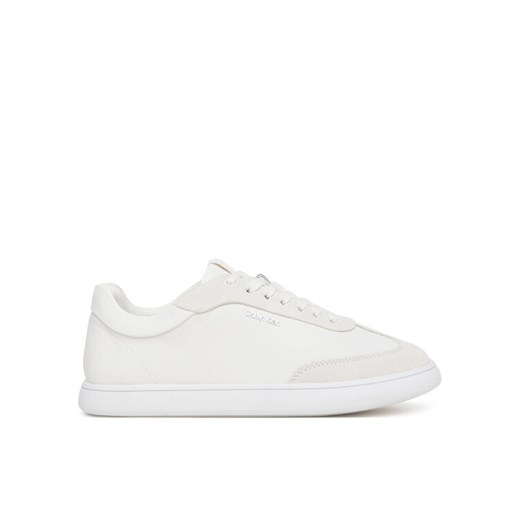 Sneakersy Calvin Klein Cupsole Lace Up - Lth Sue Mix HW0HW02435 Biały ze sklepu eobuwie.pl w kategorii Buty sportowe damskie - zdjęcie 182099999