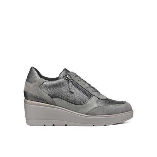 Sneakersy Geox D Ilde D46RAA 02N22 C9002 Szary ze sklepu eobuwie.pl w kategorii Buty sportowe damskie - zdjęcie 182100006