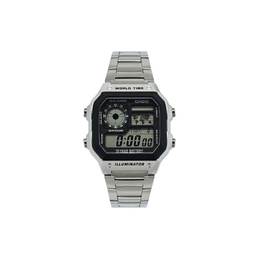 Zegarek Casio AE-1200WHD-1AVEF Srebrny ze sklepu eobuwie.pl w kategorii Zegarki - zdjęcie 182100038
