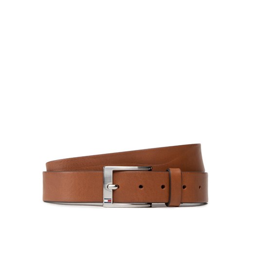 Pasek Męski Tommy Hilfiger New Aly Belt AM0AM08363 Brązowy ze sklepu eobuwie.pl w kategorii Paski męskie - zdjęcie 182100157