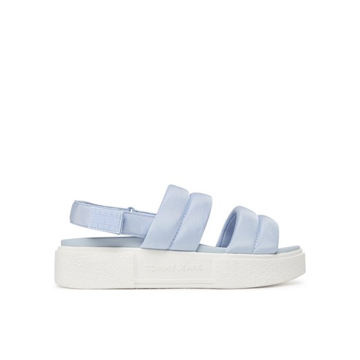 Sandały Tommy Jeans Tjw Flatform Sandal EN0EN02802 Błękitny ze sklepu eobuwie.pl w kategorii Sandały damskie - zdjęcie 182100285