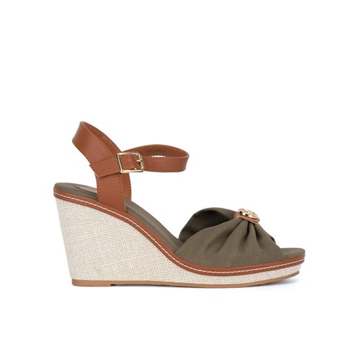 Sandały Beverly Hills Polo Club WYL3888-4 Khaki ze sklepu eobuwie.pl w kategorii Sandały damskie - zdjęcie 182100657