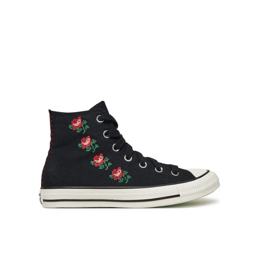 Trampki Converse Chuck Taylor All Star Rose Cross Stitch A13657C Czarny ze sklepu eobuwie.pl w kategorii Trampki damskie - zdjęcie 182100835