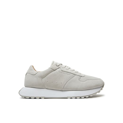 Sneakersy Calvin Klein Low Top Lace Up Suede HM0HM01645 Szary ze sklepu eobuwie.pl w kategorii Buty sportowe męskie - zdjęcie 182101019