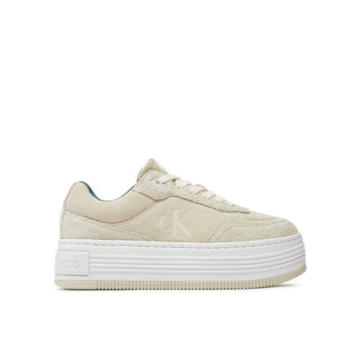 Sneakersy Calvin Klein Jeans Bold Platf Laceup Low Mg Suede YW0YW01575 Beżowy 41 eobuwie.pl