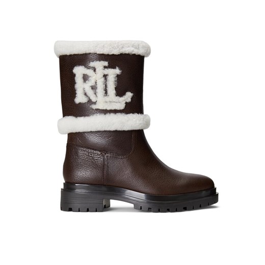 Botki Lauren Ralph Lauren Carter 802915439002 Brązowy ze sklepu eobuwie.pl w kategorii Kozaki damskie - zdjęcie 182101186