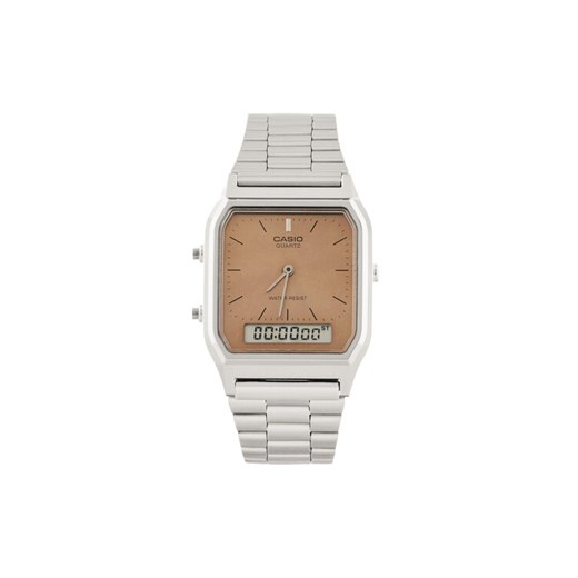 Zegarek Casio Vintage AQ-230A-4AMQYES Srebrny ze sklepu eobuwie.pl w kategorii Zegarki - zdjęcie 182101199