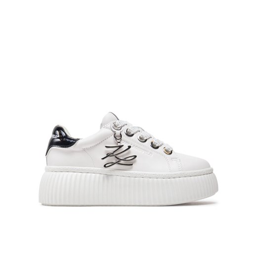 Sneakersy KARL LAGERFELD KL42376A Biały ze sklepu eobuwie.pl w kategorii Buty sportowe damskie - zdjęcie 182101216
