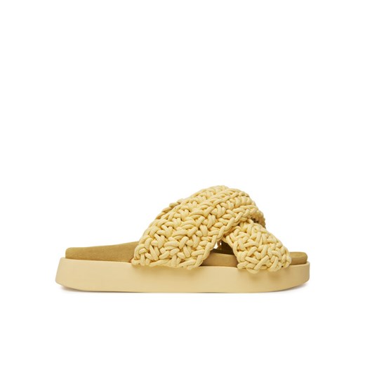 Klapki Inuikii Woven 70104-105 Żółty ze sklepu eobuwie.pl w kategorii Klapki damskie - zdjęcie 182101308