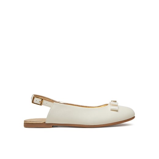 Sandały Tommy Hilfiger Ballerina Chanel T4A3-33929-0206 S Écru ze sklepu eobuwie.pl w kategorii Sandały dziecięce - zdjęcie 182101817