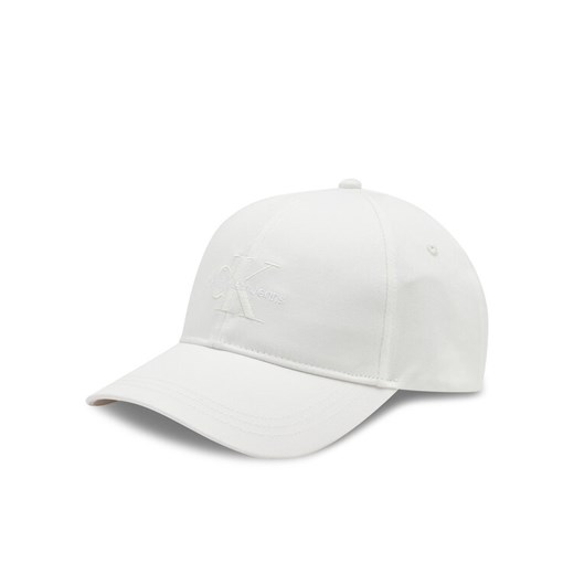 Czapka z daszkiem Calvin Klein Mono Logo Embro K60K612317 Biały Calvin Klein 00 eobuwie.pl