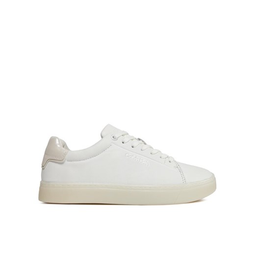 Sneakersy Calvin Klein Cupsole Lace Up Pearl HW0HW01897 Biały ze sklepu eobuwie.pl w kategorii Buty sportowe damskie - zdjęcie 182102007